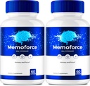 Memoforce Brain、Memoforce Pills、Memoforceのレビュー、Memoforce Supplement、Memoforce Capsules Advanced Formula for Memory & Focus - Max Strengt - Brain Health Support(2パック)