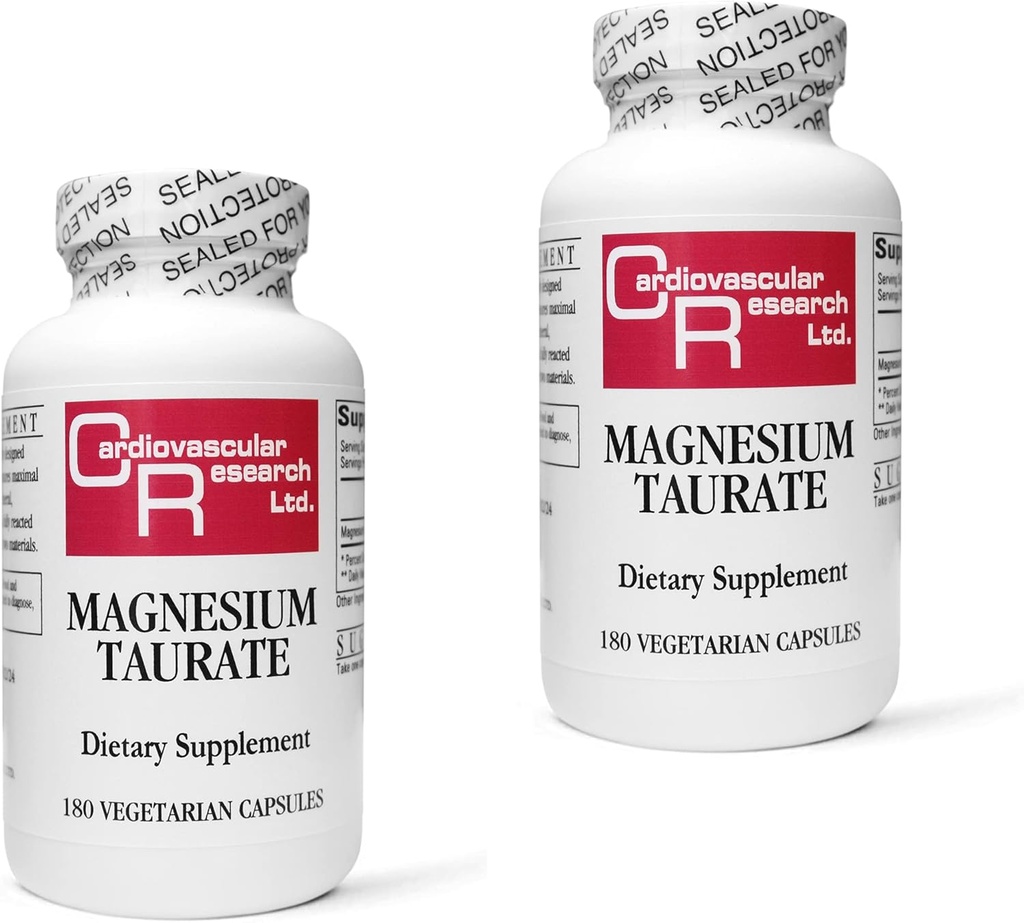 Cardiovascular Research EFM-MGT180X2 180 Capsules, Magnesium Taurate (Pack of 2)