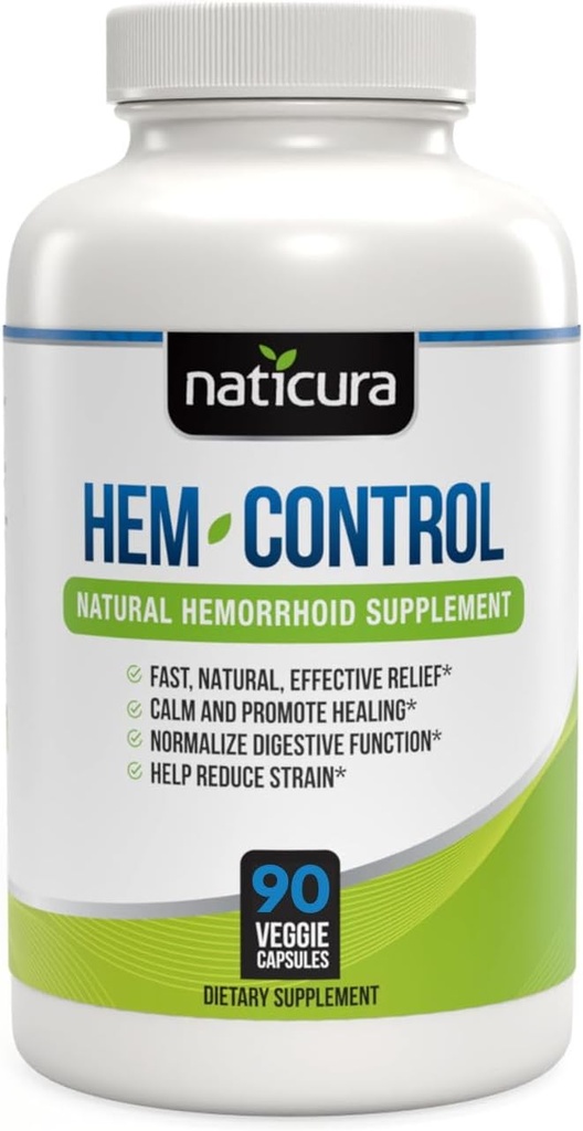 Hem-Control - 有効な痔の治療の補足 - 症状の軽減、痔疾の収縮を促進する強力な方式、消去の不快感 - 90 ビーガンカプセル - アメリカ製