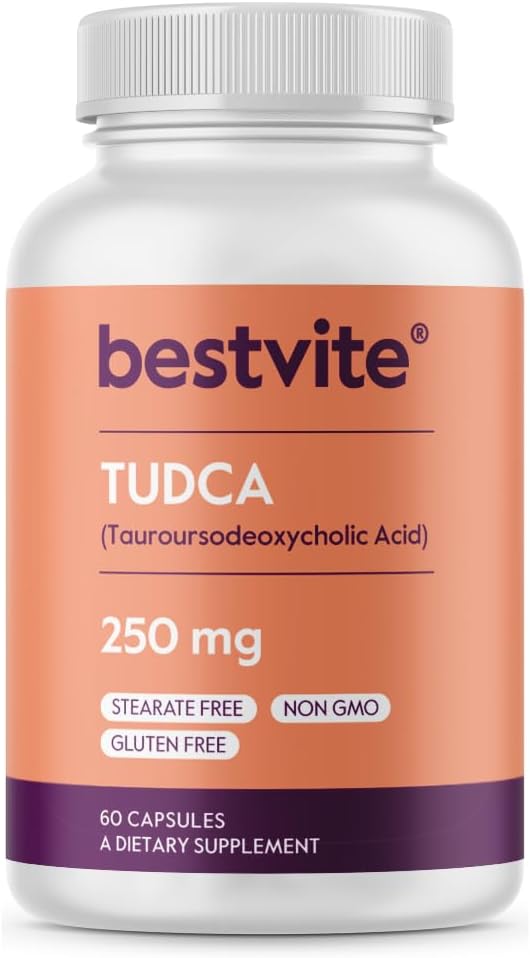 BESTVITE TUDCA 250mg(60カプセル)(Tauroursodeoxycholic酸) - Stearatesなし - グルテンフリー - 非GMO