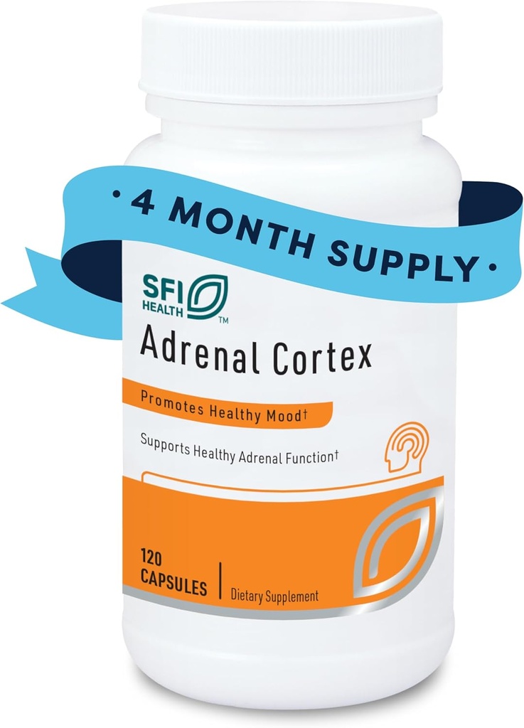 Klaire Labs SFI Health Adrenal Cortex - Cortisol Healthのターゲット広告サポートサプリメント - 精製、BSEフリー凍結凍結乾燥抽出物(120カプセル)