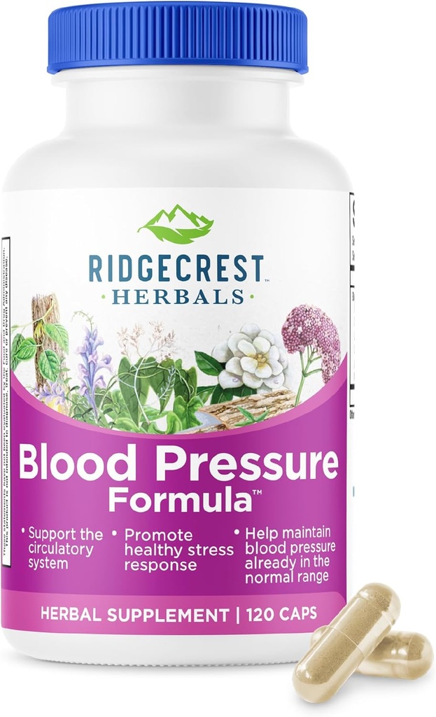 RidgeCrestの草の血圧の草の方式、12のハーブ、Poriaのきのこ、Gastrodia、心臓、管の循環の健康(120の計算)のためのGenia、