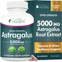 Astragalusのカプセル5,000のmg - 250のカプセル、8+の月の供給-優秀な強さのAstragalusの根のエキス20:1 -非GMO、ベジタリアン及びビーガンフレンドリー-免疫システム及び心臓血管を支えて下さい