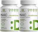 2 パック NAC の補足(N アセチル Cysteine) 減らされたグルタチオン、480 のカプセルと役立つ 1,000mg