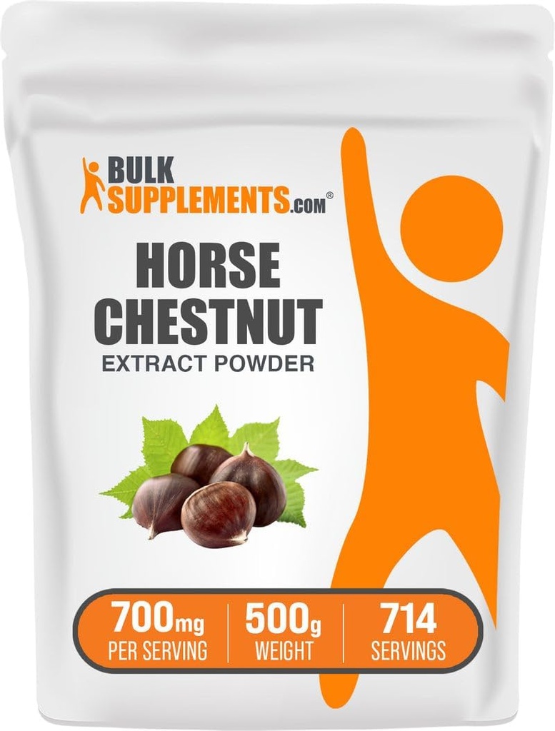 BulkSupplements.com 馬の栗のエキスの粉 - 馬の栗の補足、草の補足 - グルテンフリーのグルテン、500g (1.1 lbs)ごとの700mg(パッケージ1)