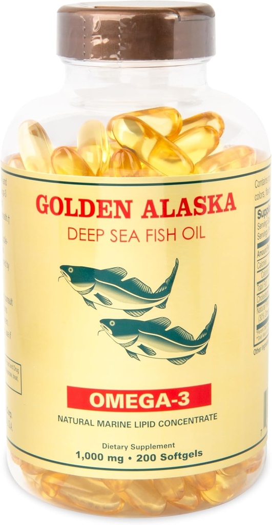Omega 3 Alaska Deep Sea Fish Oil 1000mg 200 Softgels