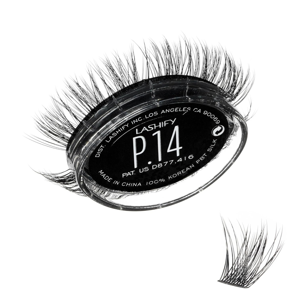 Lashify Plushy 14mm Gossamer Lashes で ブラック, Easy DIY False Lashes のために Voluminous Yet まだ 自然 見る