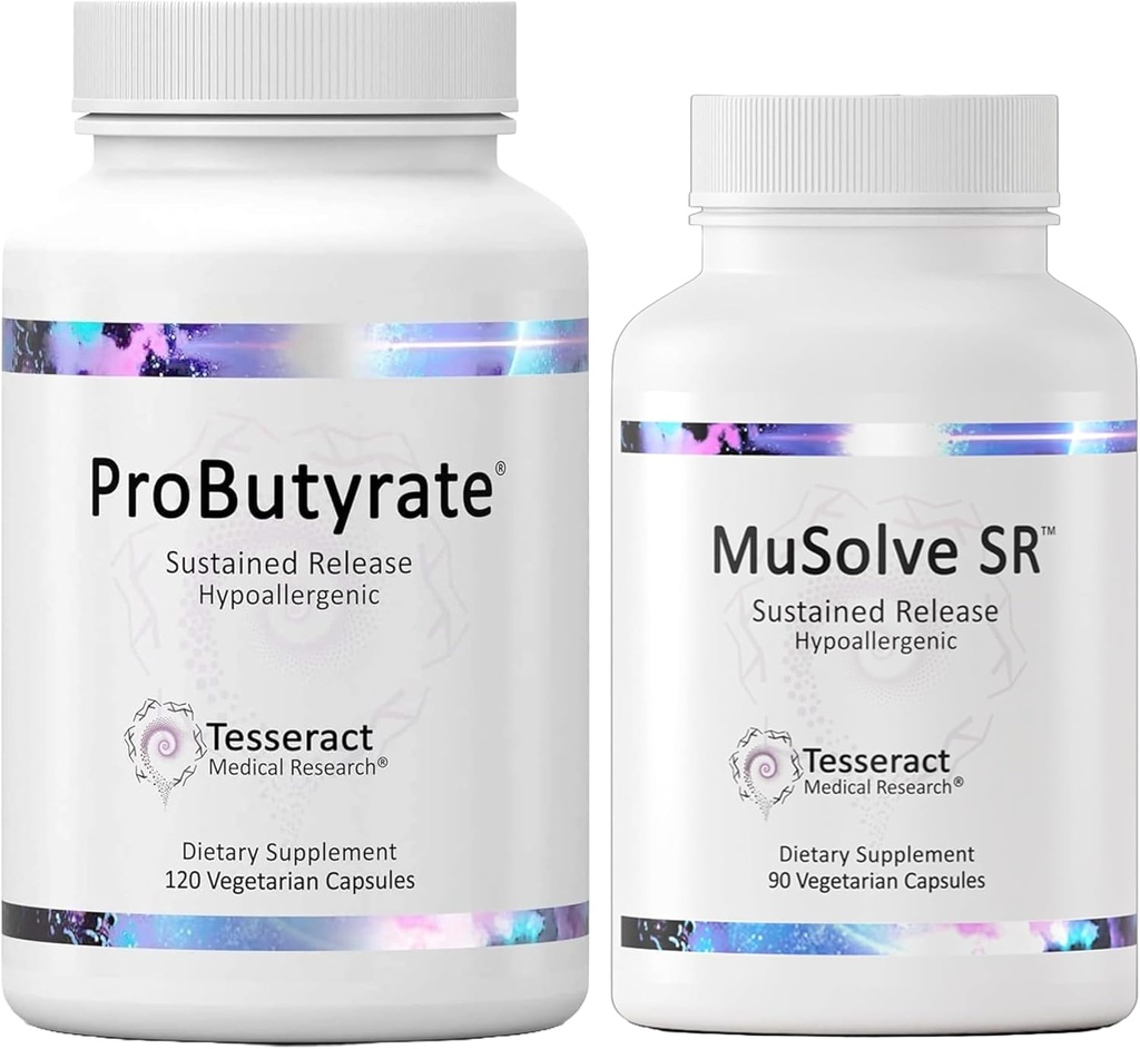 Optimal Gut and Lung Support, Gut Health Supplement, Butyric Acid Complex, Gastrointestinal Support Supplement, 600mg, 120 Caps and Respiratory Health Supplement, 300mg, 90 Caps