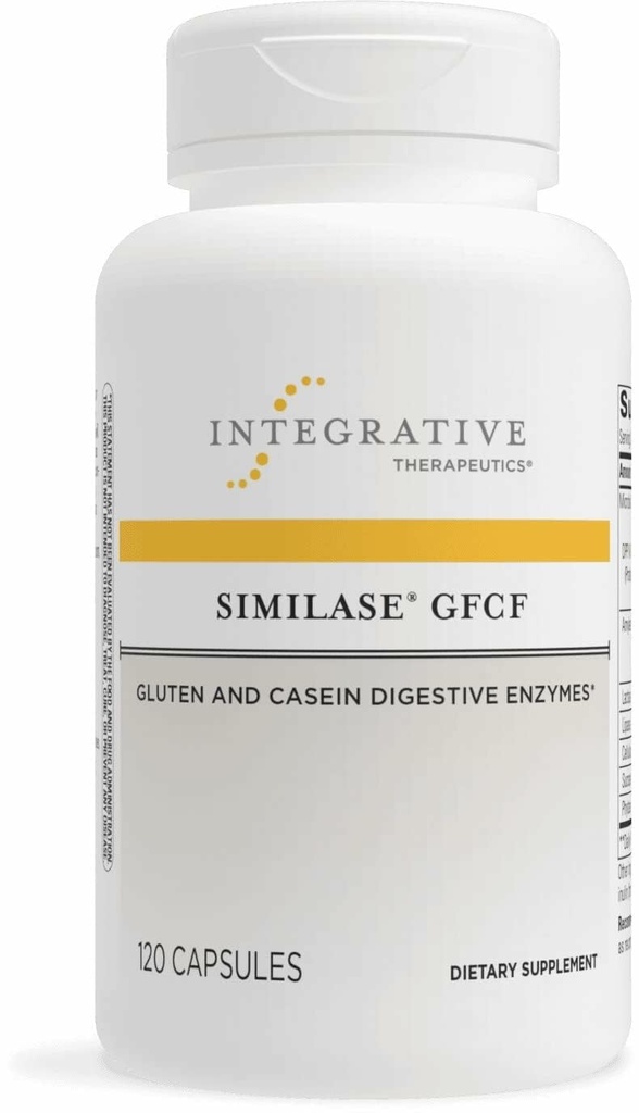 Integrative Therapeutics Similase GFCF - 大人のための消化酵素サプリメント - 支持のカゼイン&グルテンフリーの消化器* - ガス&ブロッティングサポート* - 酪農場無料&ビーガン - 120カウント(60のサービング)