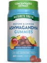Nature's Truth Ashwagandha Gummies | 60 カウント | トロピカルフレーバー | 完全菜食主義者・非GMO・グルテンフリーサプリメント