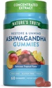 Nature's Truth Ashwagandha Gummies | 60 カウント | トロピカルフレーバー | 完全菜食主義者・非GMO・グルテンフリーサプリメント