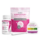 NutraBlast のホウ素の酸の腟の坐剤 600mg (30 の計算) w/Disposable 腟の坐剤 (15-Pack)およびフェミニン pH テスト ストリップ 3.0-5.5 (100 のテスト ロール)