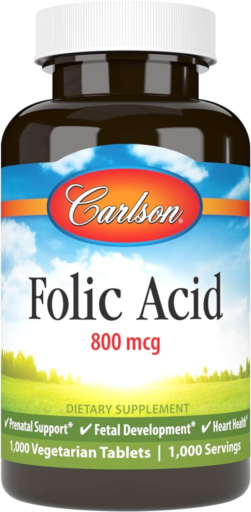カールソン - 葉酸、800 mcg、重要な出生サポート、1000錠