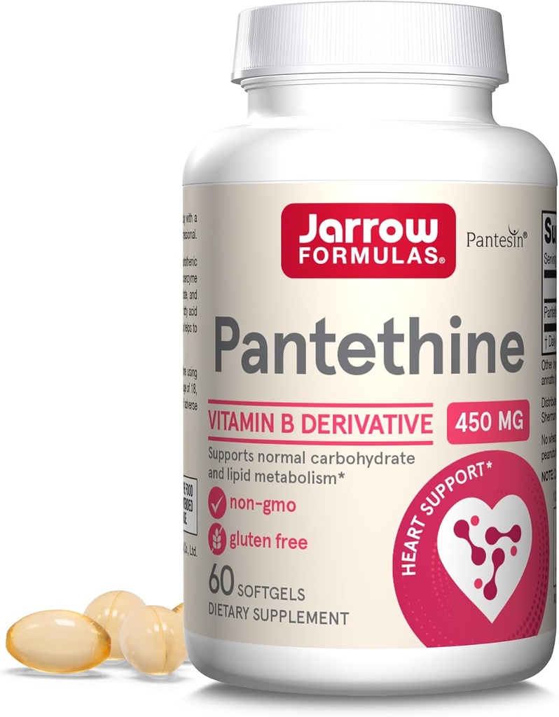 ジャロー式パンテスチン450mg - ビタミンB5-60の摂食(Softgels)の派生物 - サポート心の健康、炭水化物及び脂質代謝 - Coenzyme A(CoA)の前駆体 - パントテン酸サプリメント