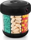 XL 7のコンパートメント、TPUの柔らかいふたが付いている余分大きい補足のオルガナイザーPillディスペンサー、ジャンボのビタミンのホールダーの薬のオルガナイザーの貯蔵を荷を積むこと容易および使用するために