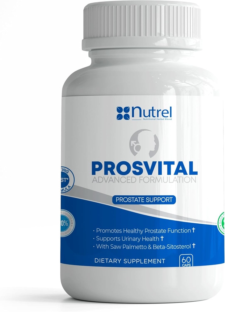 一般的なNutrel Prosvital、人のための前立腺の補足、60のカプセルは、パルメットおよびベータSitosterolを、前立腺のウェルネスを促進します見ました