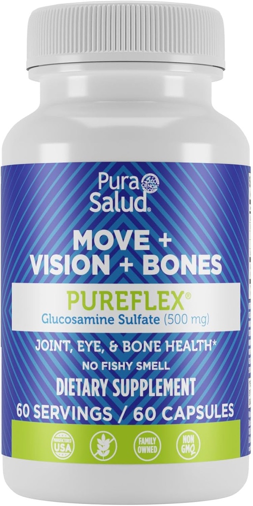 ベーシックブランド Pura Salud Pureflexグルコサミン硫酸500mg、60カウント(パッケージ1)