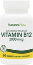 Natures Plus Vitamin B12(Methylcobalamin)、サステンドリリース - 2000 mcg、60ベジタリアンタブレット - 高効力赤血球サポート - 天然エネルギーブースター - グルテンフリー - 60のサービング