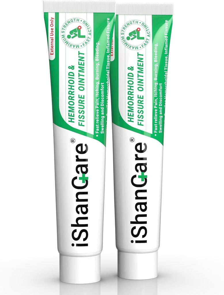 ishancare Hemorrhoidクリーム、痔及び火の処置の軟膏の余分強さ、救助の分析の痛み、かゆみ、膨張、不快、自然なハーブの速い代理の原料は、ビタミンEを含んでいます