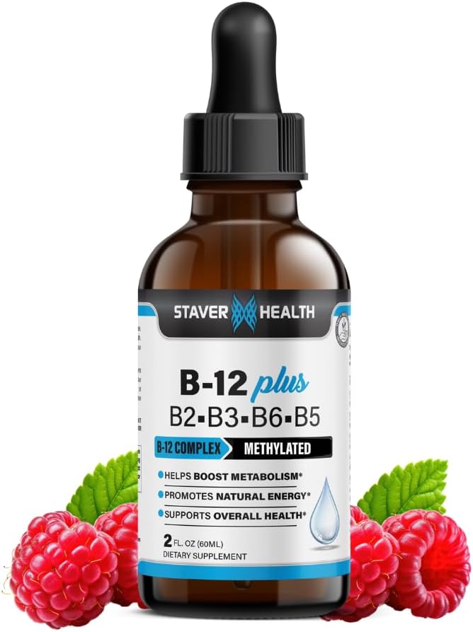 B12プラス液体ビタミンBコンプレックスサプリメント - Bコンプレックスビタミンサプリメント - 2ヶ月の供給 - エネルギーサポートサプリメント - 完全菜食主義者の - 完全菜食主義者の非GMO - グルテンフリー - 2 Fl Oz