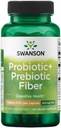 Swanson Prebiotic + Probiotic Fiber - 消化器系および免疫の健康サポートを促進する天然サプリメント - エイズレギュレーション&GIトラクトヘルス - (60カプセル、500百万CFU各)