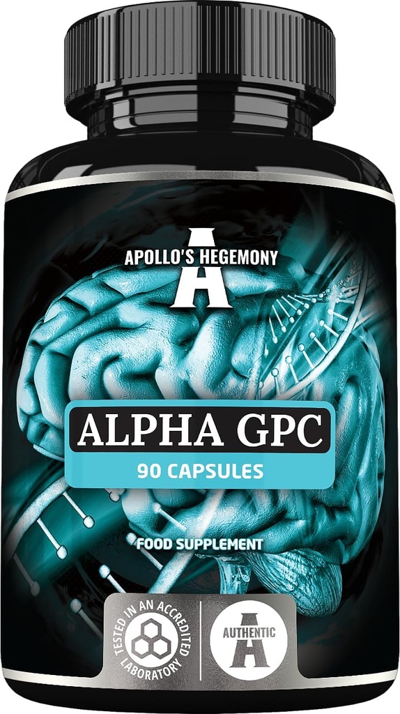 毎日の線量ごとのAPOLLOのHEGEMONYアルファGPC 600mg - 90のビーガンコリンのカプセル- 99%のコリンのAlfoscerateのサプリメント-リピッドコリン-記憶および集中のカプセル