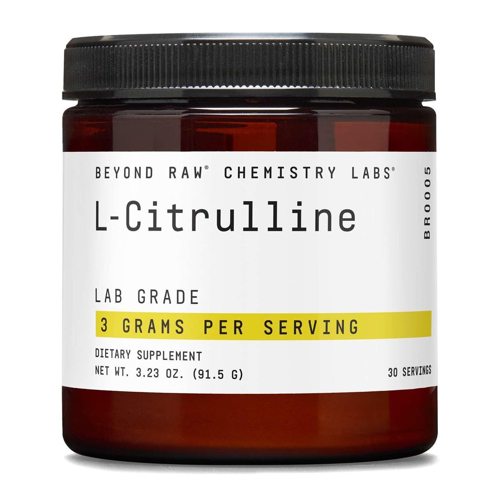 BEYOND RAW化学ラボL-Citrullineパウダー、ピーク性能、30サービングをサポート