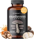 Optimal Prime 10x Mushroom Complex Supplement - Lions Mane, Cordyceps, Turkey Tail for Immunity, Energy, Mood, Focus - Natural Health Booster, 90 Caps