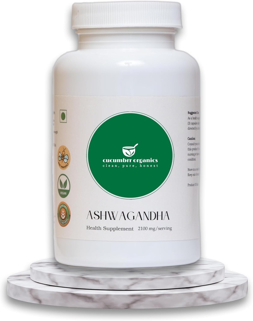 Ashwagandhaの根のエキスの補足- 100のカプセル、サービングごとの600mg、有機性、ビーガン、非GMO、グルテンフリーの圧力救助及び免疫サポート