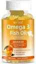 Omega-3の魚油の補足:純粋な1000mg Omega-3のグミー サポート中心の接合箇所の目の頭脳免疫の健康60のグミー30の日の供給