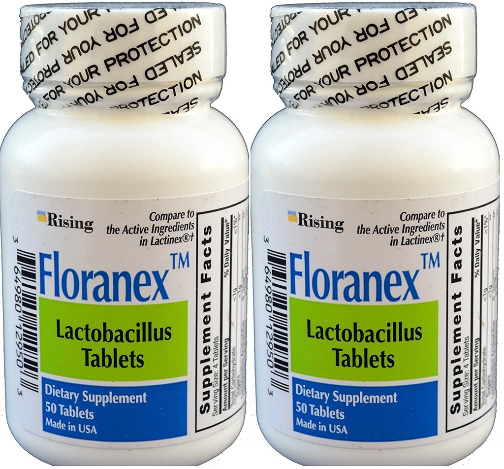 Lactinexのためのコロンの健康のGenericのためのFloranex Probiotic 2のびんのパックごとの50のタブレット合計100のタブレット