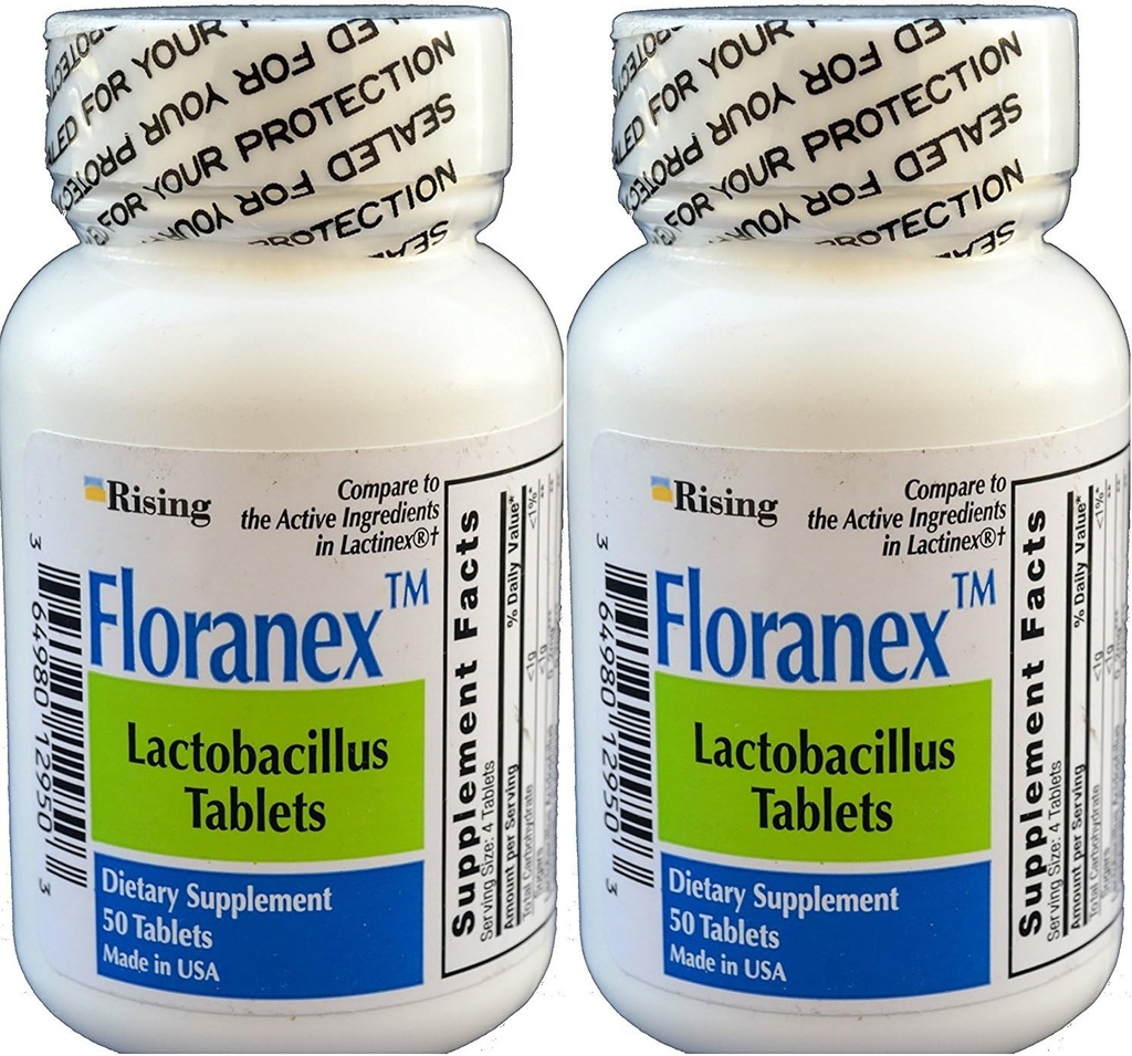 Lactinexのためのコロンの健康のGenericのためのFloranex Probiotic 2のびんのパックごとの50のタブレット合計100のタブレット