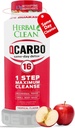 Herbal Clean Qcarbo16 Same-Day Detox Cleanse Drink (16 fl oz) - Tropical Flavor Full Body Cleanse* Detox Drink for Moderate Toxin Level*, Vitamin B2 and Vitamin B12 for Men & Women