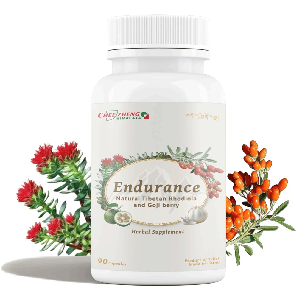 CheezhengHimalaya Rhodiola および Goji Berry の毎日の補足、サポート エネルギー、精神的な Calmness、ブーストの消化、高める免除は、酸素の活用、チベットの自然なハーブ、90 のベジギー カプセルを改善します