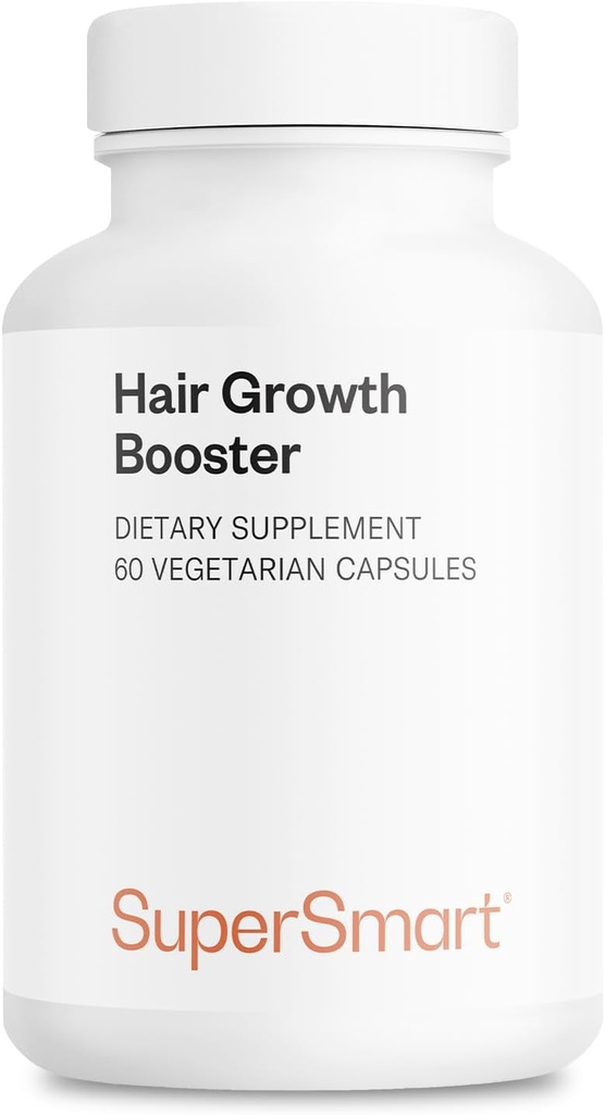 Supersmart - Hair Growth Booster 160mg per Day (Lustriva Supplement) - Biotin 40x More Soluble | Non-GMO & Gluten Free - 60 Vegetarian Capsules