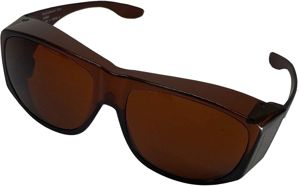 Solar Shield Fits-Over Sunglasses, SS Polycarbonate II Amber, Unisex, Sunglasses