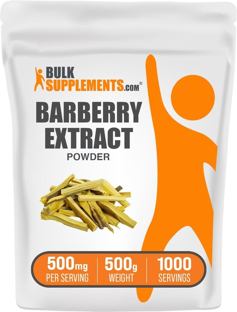 BulkSupplements.com Barberry Extract Powder - Barberry Sypplement、ハーブサプリメント - ビーガン&グルテンフリー、500g(1.1ポンド))(パッケージ 1)