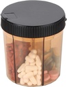 Trenton Gifts 6 Section Pill Box Organizer Black
