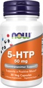 NOWフーズサプリメント、5-HTP(5-ヒドロキシトリプトファン)50mg、Neurotransmitterサポート*、30ベジーカプセル