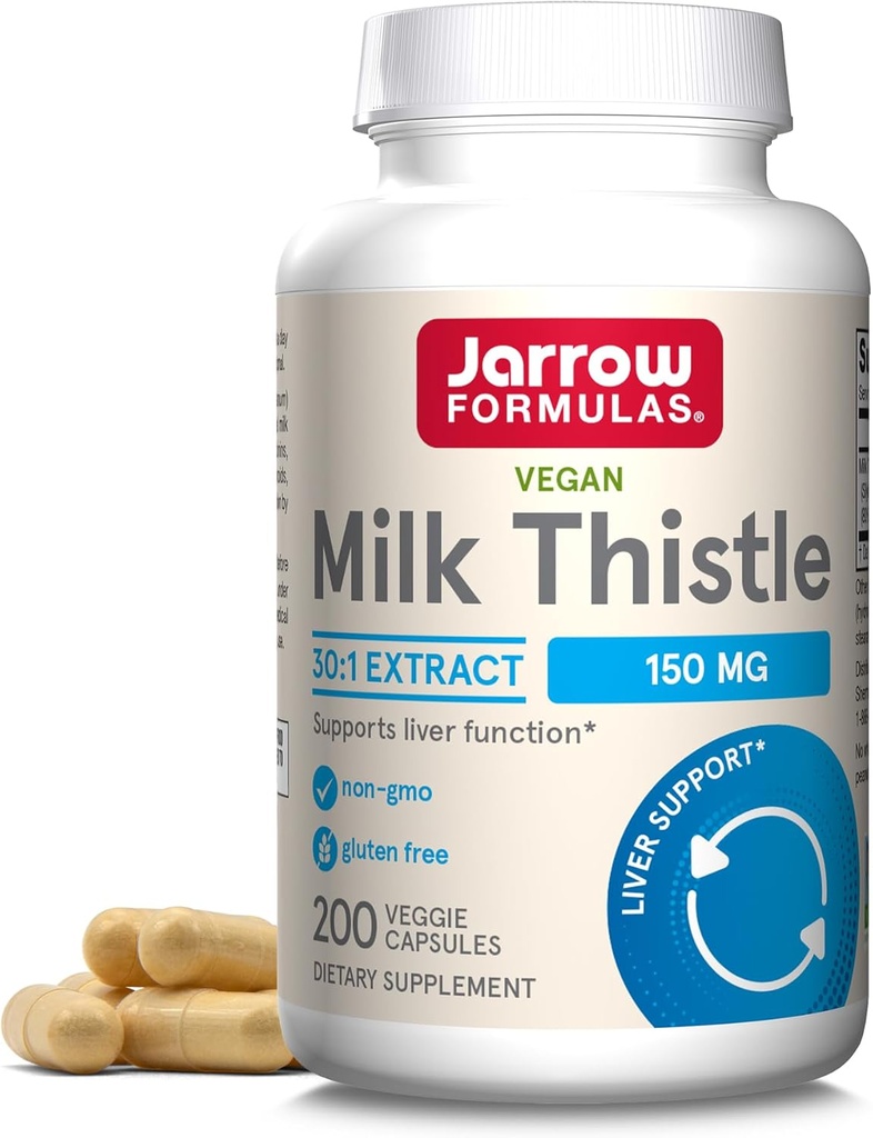 Jarrowフォーミュラミルクアザミ150mg - 200ベジギーカプセル - 抗酸化支持免疫反応、肝臓機能&グルタチオン - 最大200サービス