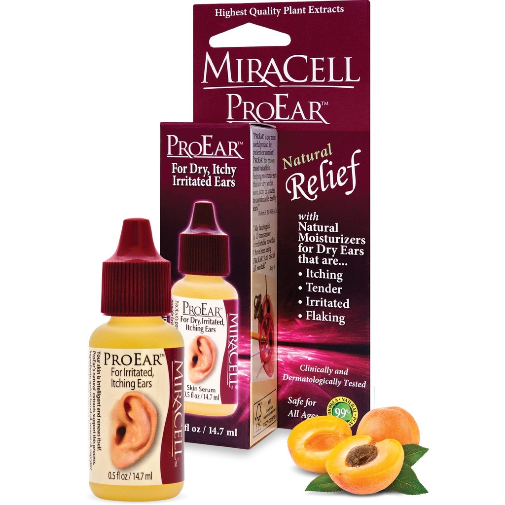 Miracell ProEar、耳は、かゆみの耳、耳のワックス軟化剤、Clogged Ears、大人のためのドライイヤーをドロップします。 0.5ozの