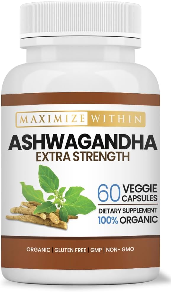 Ashwagandhaの根の余分強さ– 60のベジタリアンのカプセル–高められた吸収のためにフォーミュレートされる応力、気分および免疫の健康を支えて下さい–非GMOの草の補足