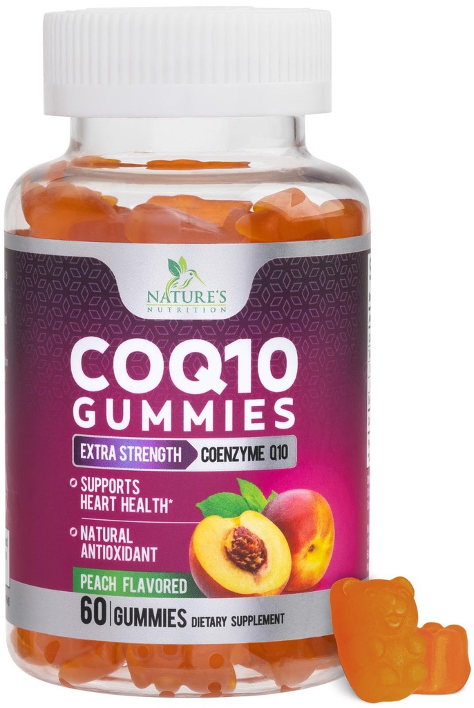 CoQ10のグミー100mg - 3X強さ、高い吸収、中心の健康サポート及びエネルギー生産、超 Coenzyme Q10のビタミン、Coq 10の補足、非GMO - 60 CoQ10のグミ