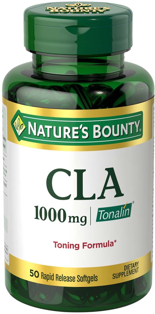 Nature's Bounty Tonalin Pills and Dietary Supplement, ダイエット and Body Support, 1000 mg, 50 急流リリースSoftgels