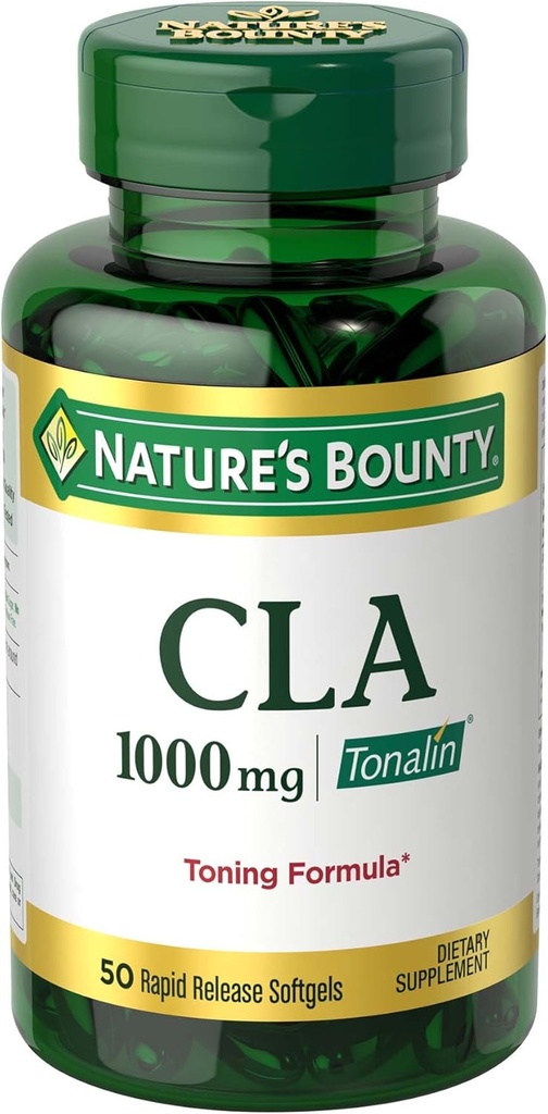 Nature's Bounty Tonalin Pills and Dietary Supplement, ダイエット and Body Support, 1000 mg, 50 急流リリースSoftgels