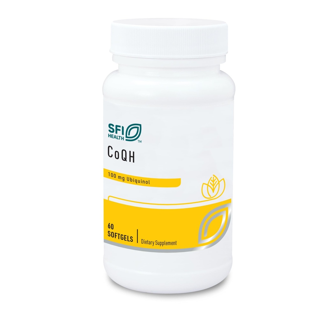 KlaireLabs SFI Health CoQH - Hypoallergenic 100ミリグラムは、ミトコンドリアサポート(60 Softgels)のためのD-リモネオイルで溶融したコエンザイムQ10を削減しました