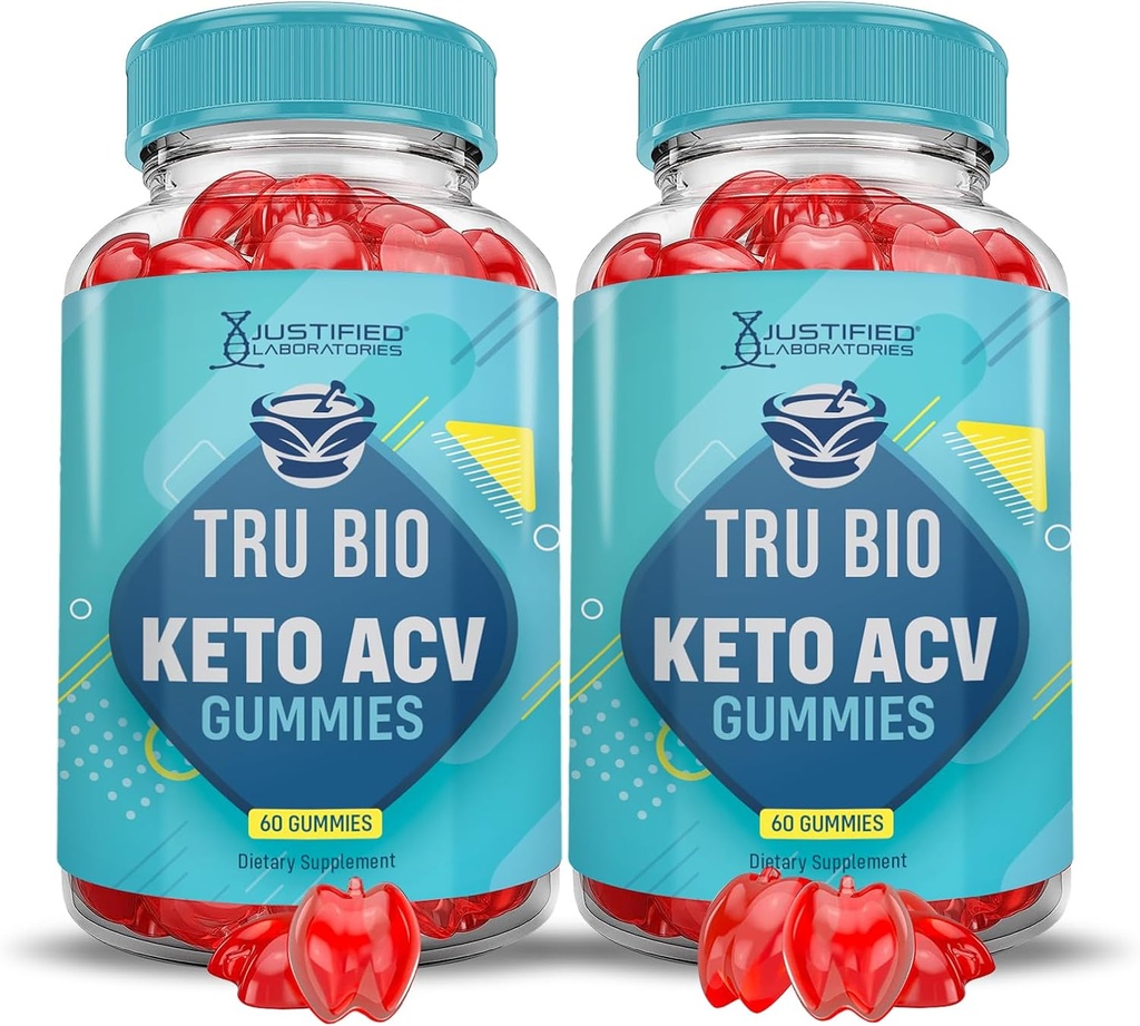 (2パック) トゥルーバイオ Keto ACV Gummies 高度な式 1000MG TruiBIo Keto Gummies Apple Cider Vinegar Pomegranateビートジュースパウダー B12 ビーガン非 GMO 120 ガミー