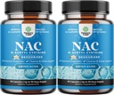 NAC の補足 N アセチル Cysteine 600mg - ビーガン高吸収 NAC 600 mg のカプセル - 肝臓の清潔な Detox のためのグルタチオンのプレcursor & 修理プラス肺の健康と免疫サポート (180 のサービング)