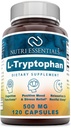 L-Tryptophanの食事療法の補足-自由な形態Lのトリプトファンの500のmgの自然な睡眠の補足-循環及び免疫サポート120のカプセル