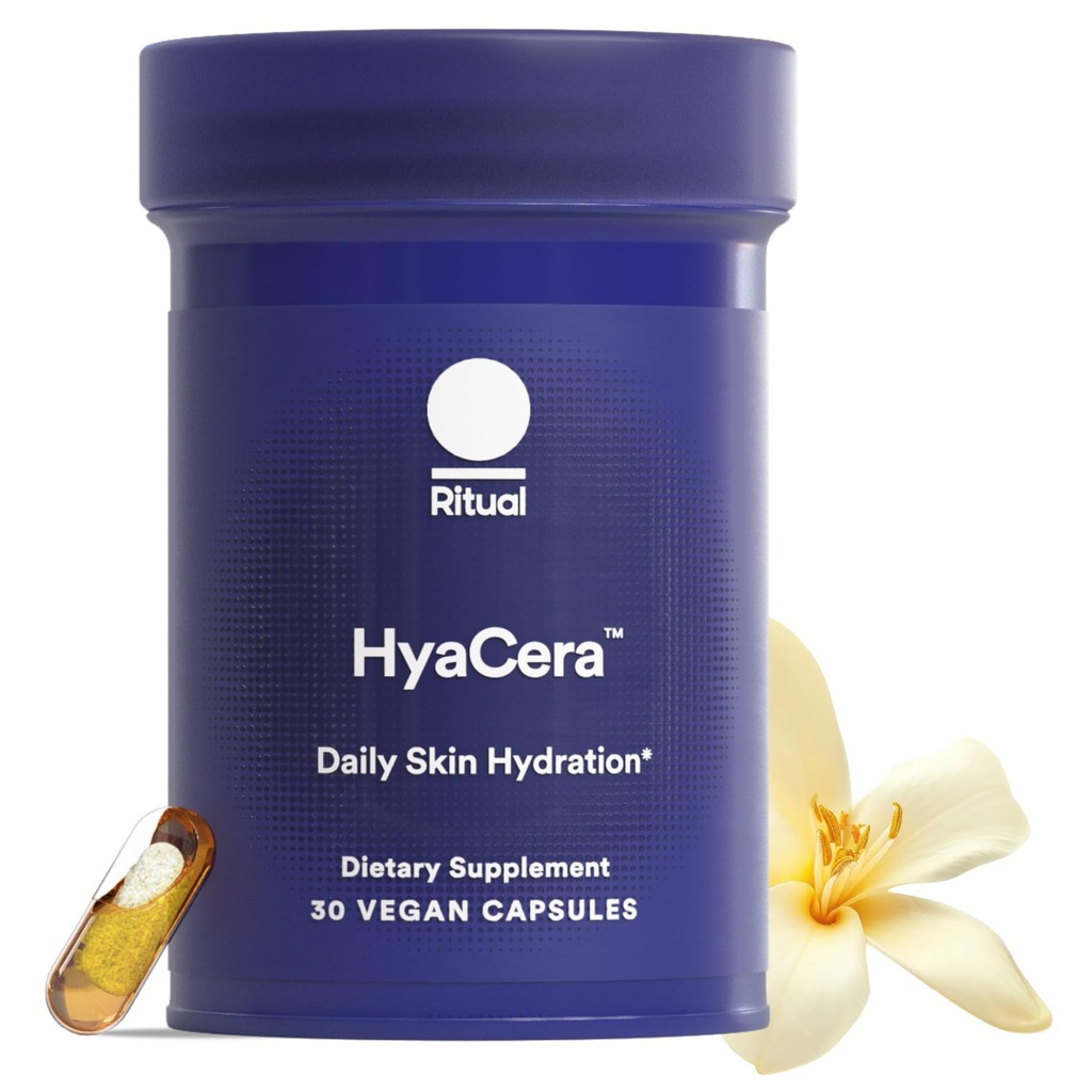 しわサポートのためのRitual HyaCeraの皮の補足、Hyabest®およびCeratiq®の皮の加水サポート、Hyaluronic酸、グリコリピド、Ceramide、Glutenの自由、非GMO、Vanilla Esence、30日の供給